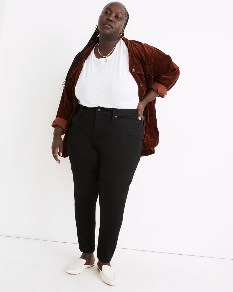 Plus size black mom jeans outlet